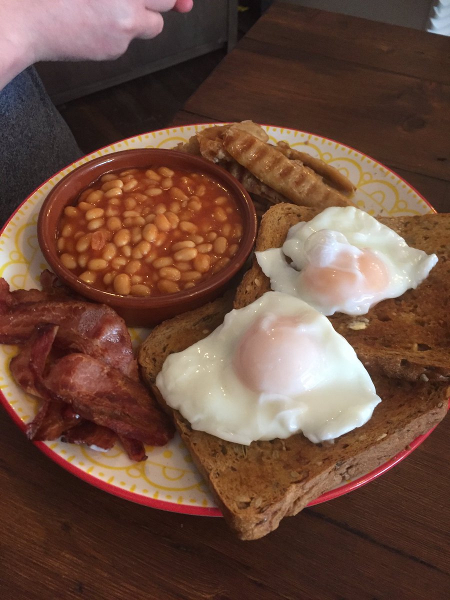 A great way to start the day thanks to Oakland’s Cafe in Bromyard. The Hubby has definitely adopted Ned Halley’s motto (thanks to #MaxHalley) “If there is a sausage on the menu, order it”. 
#herefordshire #Mondayvibes #Foodies