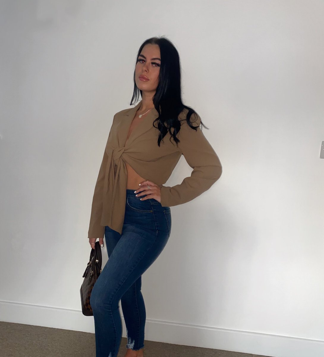 7CollectionUK's tweet image. NEW IN😍 Tie Up Cropped Blazer🤎 thesevencollection.co.uk/collections/ou…