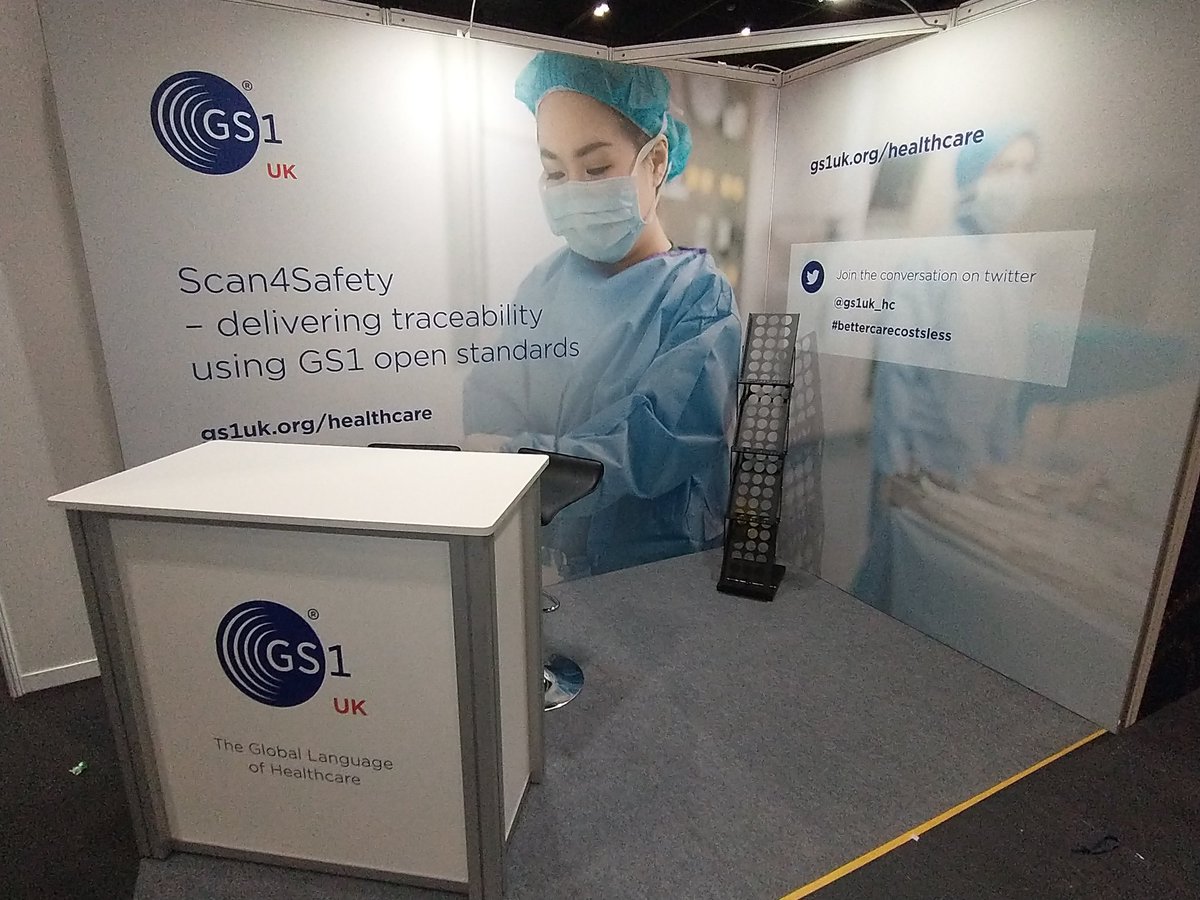 gs1uk_hc's tweet photo. All ready to go &amp; looking great! 

Come on over &amp; say hi tomorrow @HETTShow. We'll be on stand A14.

Let's have a chat about #datastandards, #pointofcare #scanning how they enable #traceability in #healthcare.

See you there!

#Scan4Safety #HETT2021 #traceability https://t.co/FUy4DR2cAW
