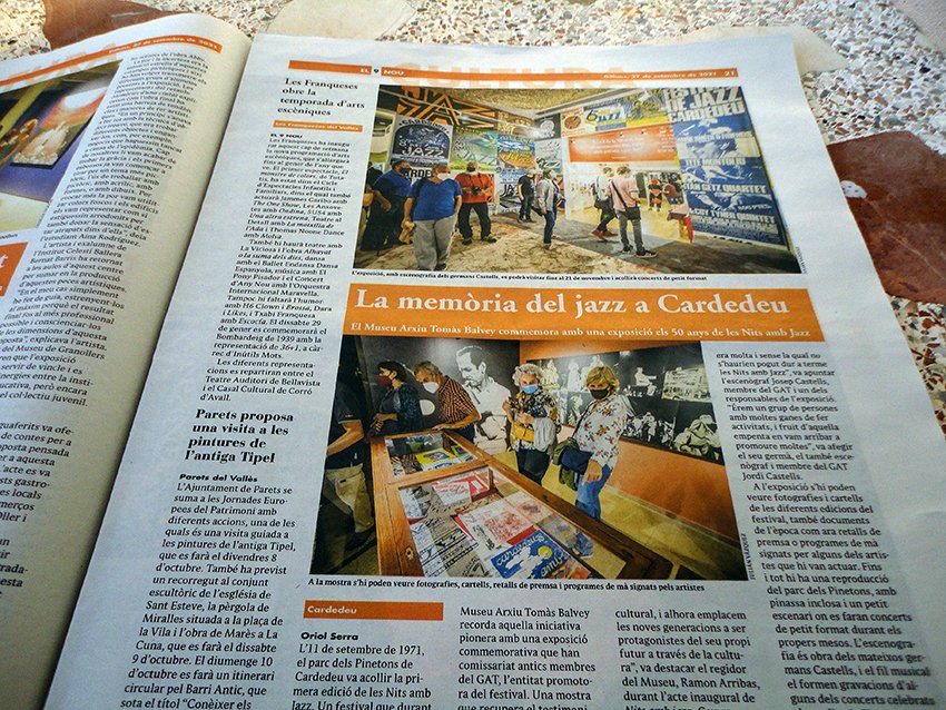 El Museu Arxiu Tomàs Balvey acull aquests dies una exposició commemorativa del 50è aniversari de les <a href="/nitsambjazz/">NitsambJazz Cardedeu</a> #Cardedeu Aquest cap de setmana hem assistit a la inauguració, i avui ho expliquem a <a href="/el9nou_vor/">el9nou_vor</a>