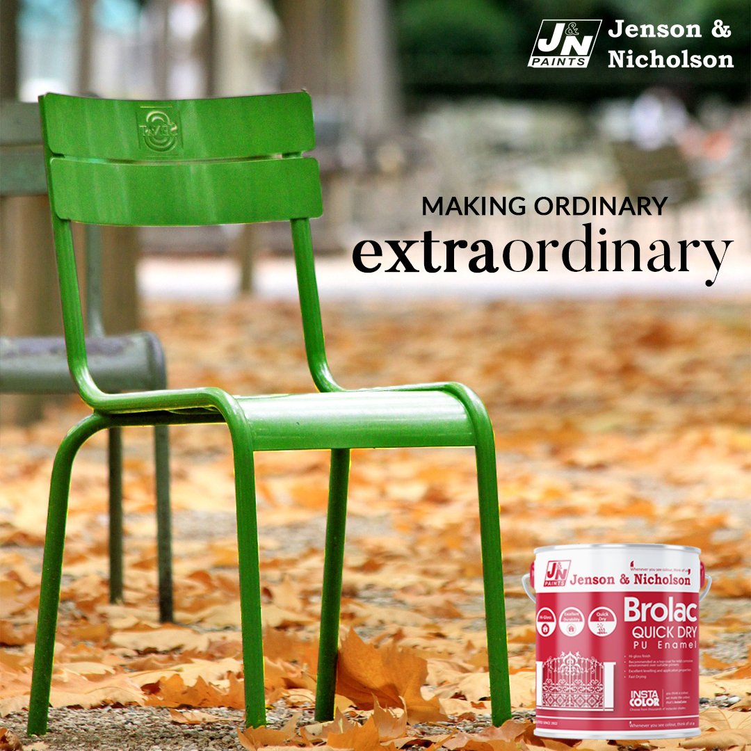 jnplindia's tweet photo. Give your ordinary #metalfurniture an extra oomph!

Treat them to a special ingredient, a #paint that glorifies every piece of #furniture.

#metalfinish #metalpaint #quickdry #JensonandNicholsonPaints https://t.co/sOwluIE8Xg