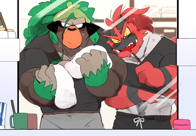 ゆるゆる朝(🦍×🐱) 