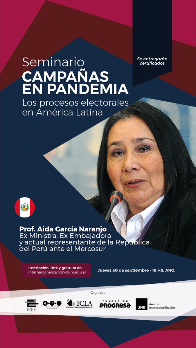 ICLA_UNR's tweet photo. 🔊 Este jueves 30/09 seguimos con el Seminario #CampañasEnPandemia Dialogaremos con @mochagarcian y  @GuillaumeLong No te lo pierdas! 
➡️ Si aún no te inscribiste, estás a tiempo: https://t.co/IA4wWDeYSa https://t.co/Q3YG3iJNZt