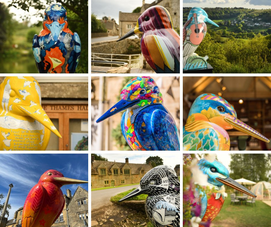 You could own a beautiful kingfisher sculpture from the Cotswolds' <a href="/Kingfisher2021/">Kingfisher Trail</a> trail! The kingfishers will be auctioned off on 21st Oct to raise funds for youth engagement projects across the Cotswolds kingfishertrail.org/auction @CotswoldsAONB #gocotswolds