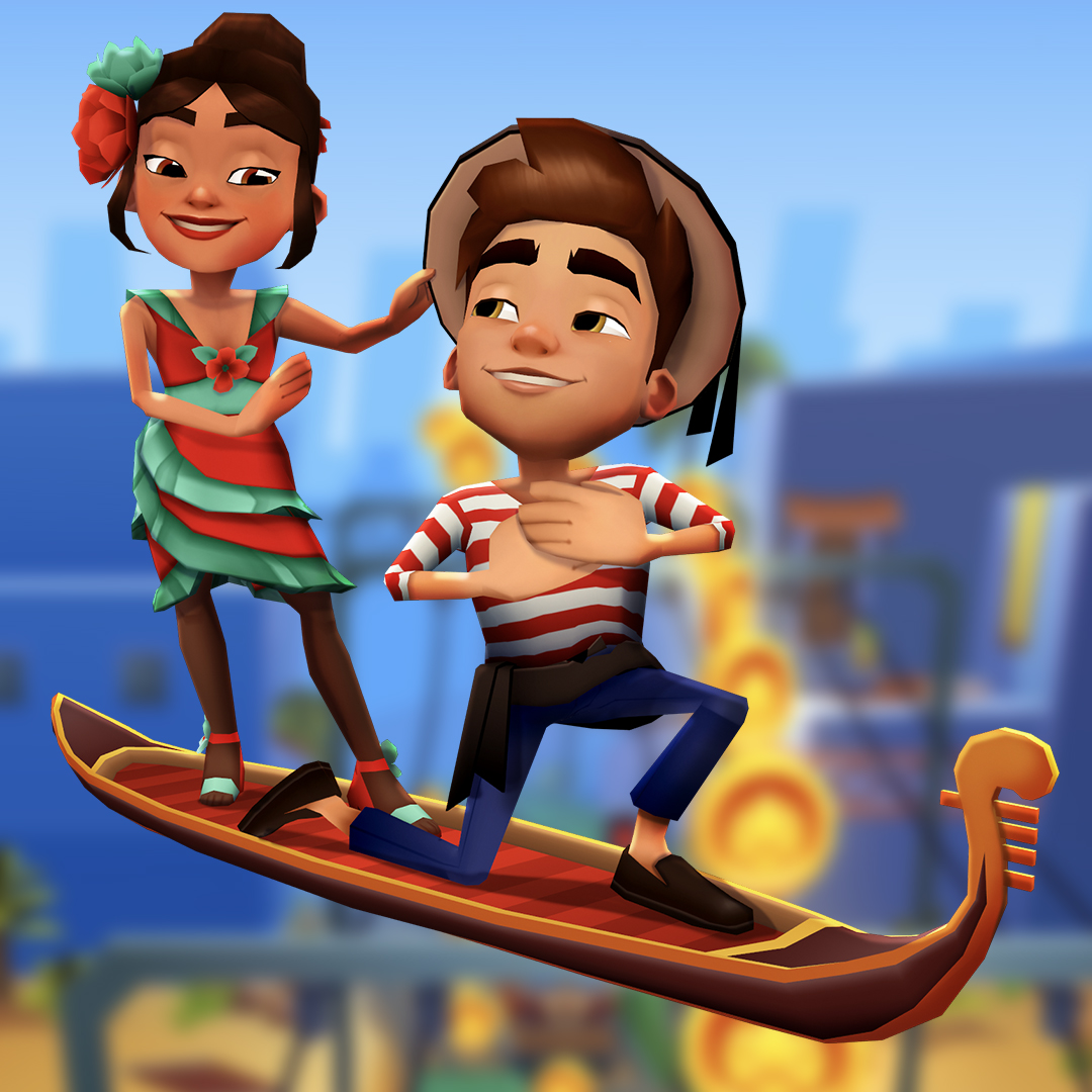 SUBWAY SURFERS Venice Italy Update  NEW Marco Boat Boy - Mask Outfit &  Gondola Board Gameplay (iOS) 