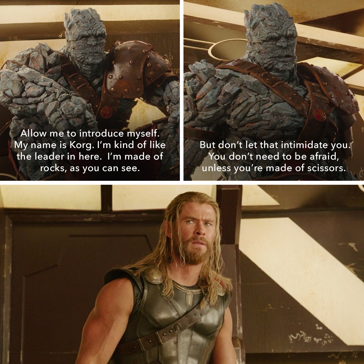 Disney's tweet photo. Don’t take this joke for granite. Stream Thor: Ragnarok on #DisneyPlus https://t.co/EQRJNsK02n