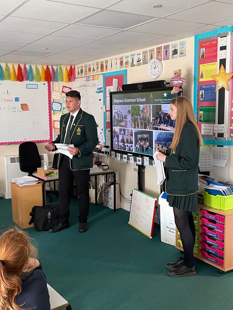SkegGrammar's tweet photo. Last week we had a lovely time visiting  @FriskneyPrimary and @magdalenprimary with our student leadership team! They learned all about The SGS Family and life from Year 7 to Year 13! https://t.co/6O6u9T88bX