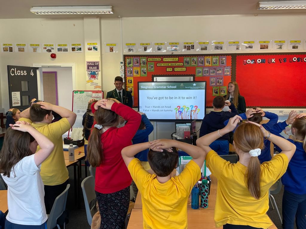 SkegGrammar's tweet photo. Last week we had a lovely time visiting  @FriskneyPrimary and @magdalenprimary with our student leadership team! They learned all about The SGS Family and life from Year 7 to Year 13! https://t.co/6O6u9T88bX