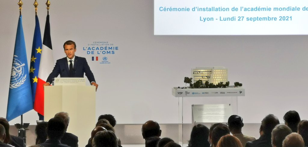 ludovic_marin's tweet image. #instantané le Président #Macron préside la cérémonie d&apos;installation de l&apos;académie de L&apos; #OMS à Lyon 🇫🇷📷 #santé