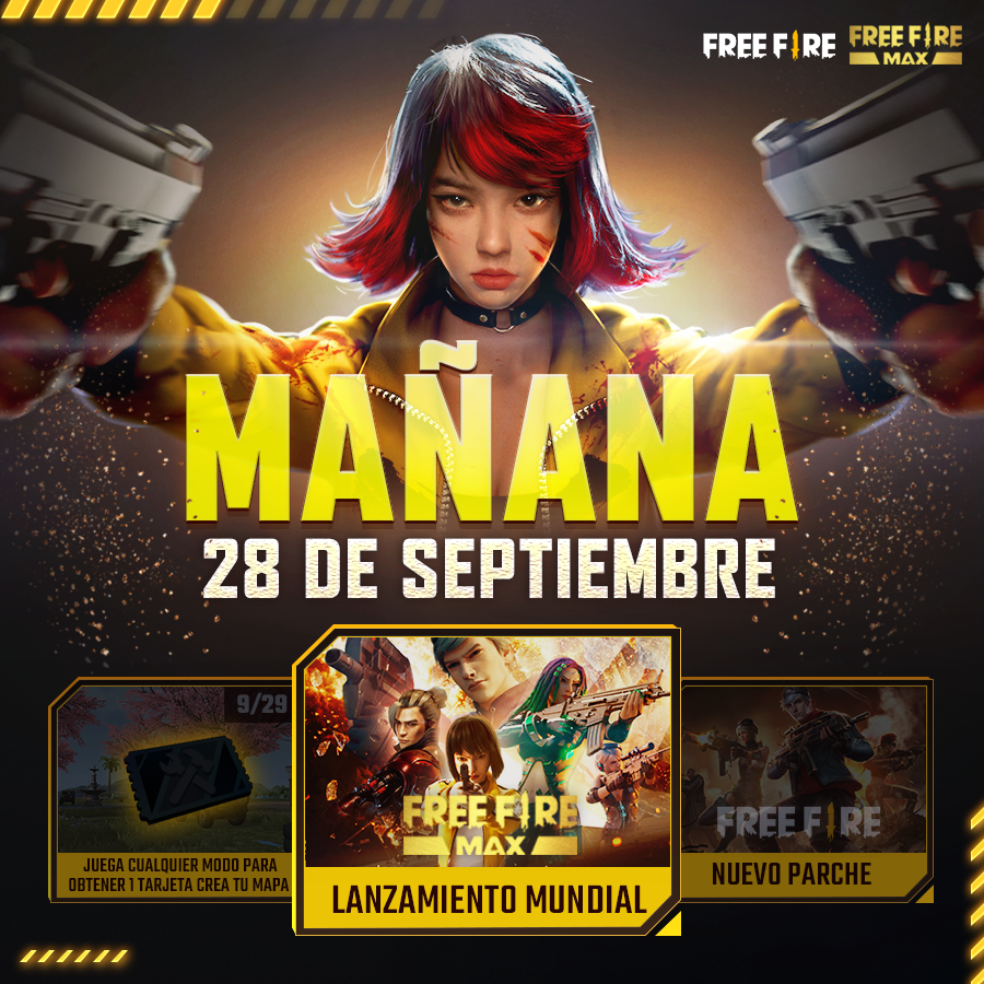 freefirelatino's tweet photo. 🔥 ¡MAÑANA HAY #NUEVAACTUALIZACIÓN Y #FREEFIREMAX! 🔥

¡Descubre todas las novedades del nuevo parche el día de mañana y prepárate para el gran lanzamiento mundial de Free Fire MAX, de la experiencia de Free Fire al máximo! 

¿Ya tienes todo listo? 👀 https://t.co/wgYDFoc19L