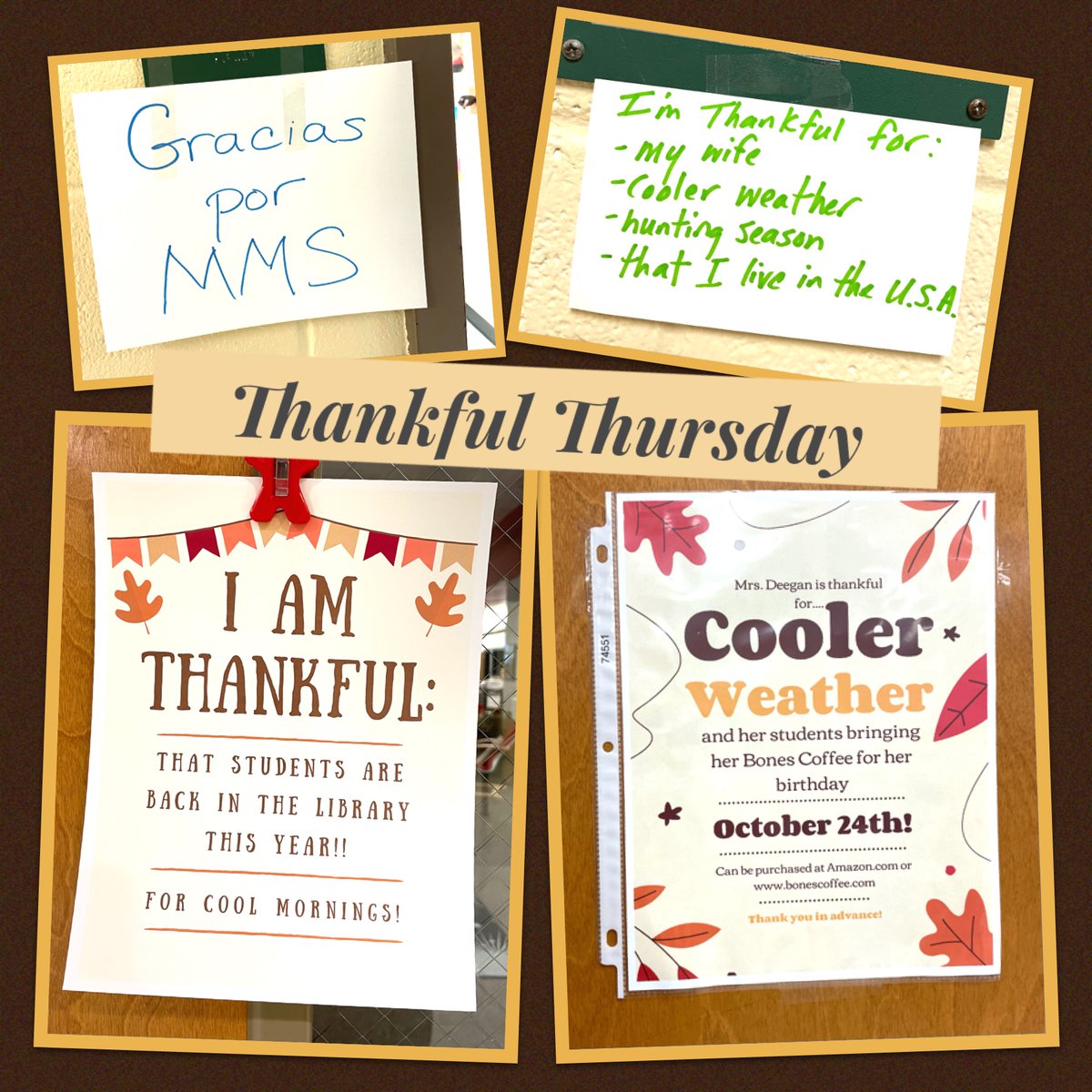 MrsMeverden's tweet photo. MMS celebrated Thankful Thursday last week and shared our many reasons to be thankful (including a surprise jeans day!) https://t.co/wOj43FXj60