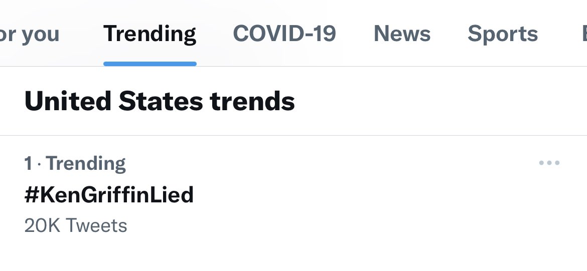 TheDorv's tweet image. Let’s Fuxking go! #KenGriffinLied Trending #1 on Twitter! That’s the power of the apes! 🦍 💪🏼 🌎