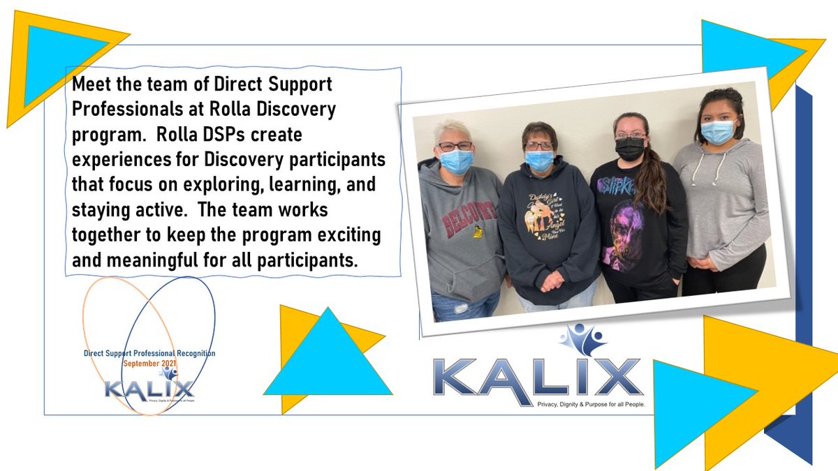 KalixND's tweet photo. Meet Rolla Discovery DSPs: Christina Poitra, Sherri Jerome, Katie Gourneau, Shaylynn Charette - not pictured Iris Parisien #DSPRecognition #Discovery💪 #KalixRocks https://t.co/tTUVcWPyvs