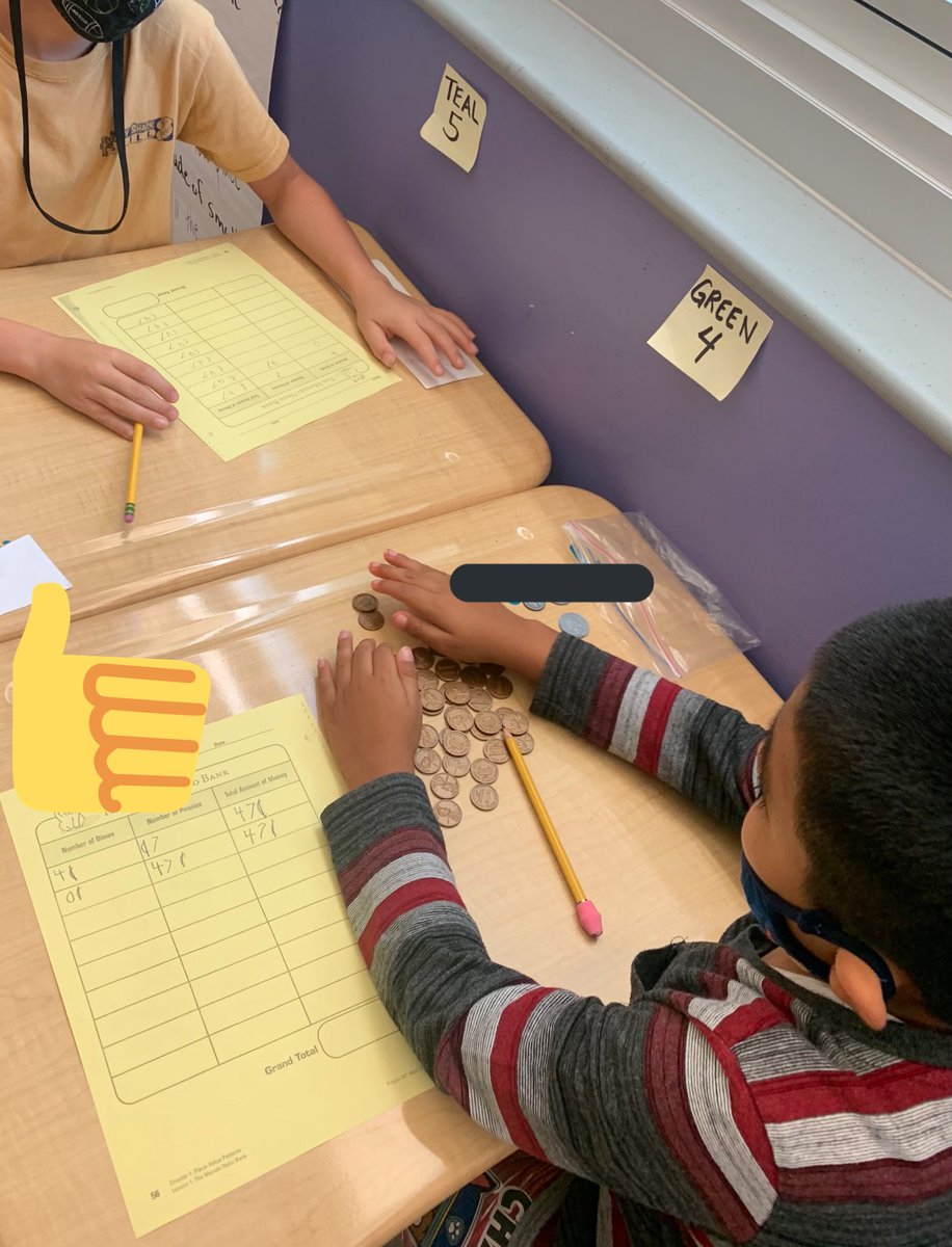 vabeachteach's tweet photo. Decomposing without knowing that they’re decomposing. Starting with what they know, problem solving, communicating and collaborating to solve The Maneki Nemo Bank problem. Growing in our understanding of place value. #ProjectM3 https://t.co/T2pzvkoYWR