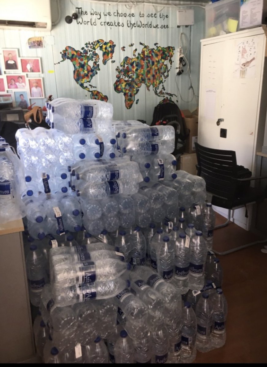 💧 2 pallets of water helped around 350 people in the Eleonas camp in Athens during the heatwave last month. ☀️ Arranged and distributed by our friends at the <a href="/GCRefugees/">GreekCouncilRefugees</a> and funded by YOU! Thank you to our supporters for making this possible 🙏