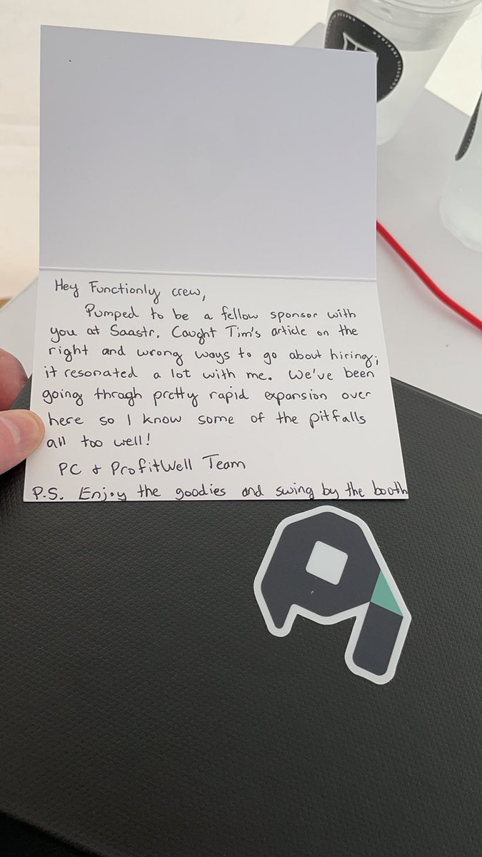 So excited to be back at <a href="/SaaStrAnnual/">SaaStr Annual</a> and feeling the love from <a href="/Patticus/">Patrick Campbell</a> and the <a href="/ProfitWell/">ProfitWell by Paddle</a> team just dropped some booth goodies on us #llamalove <a href="/curiousdamian/">Curious Damian</a> <a href="/FrankLlama/">Frank Llama</a>