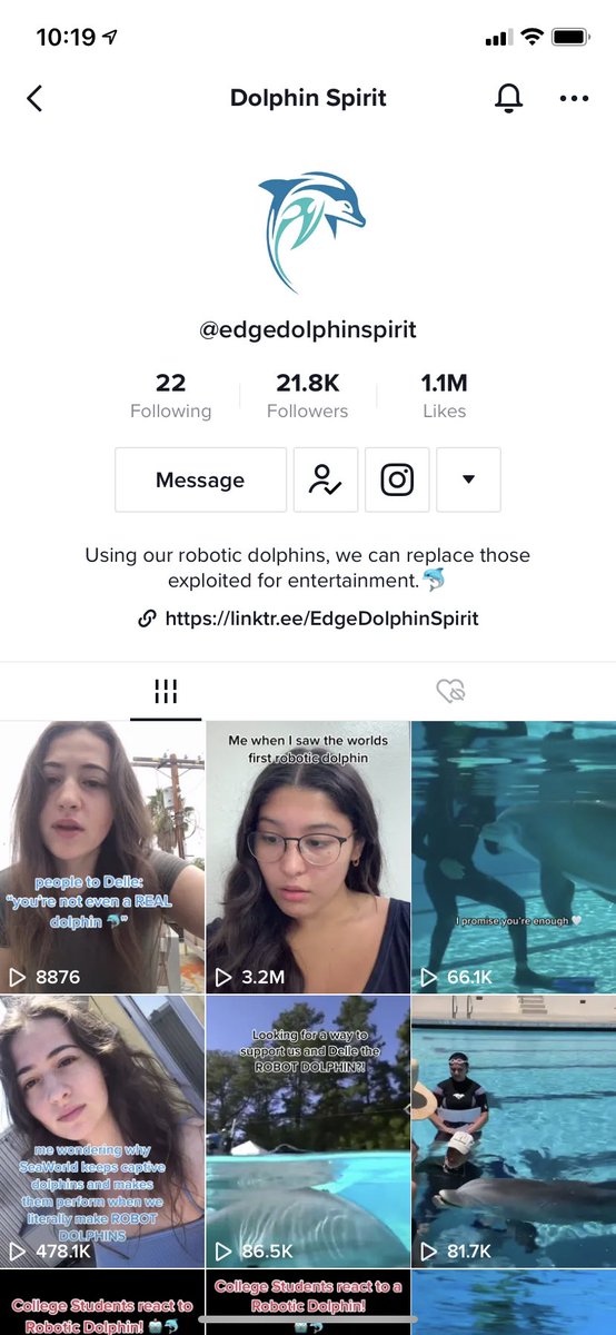 edgedolphin's tweet photo. Check us out on #Tiktok!! Delle has gone just a bit viral 😉🐬
#EdgeDolphinSpirit https://t.co/GKjjGKtIhp