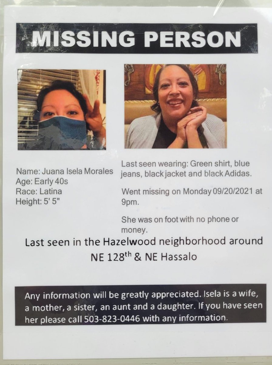 BeverleyBarnum's tweet photo. The Morales family needs our help. Do you recognize her? https://t.co/fmoEmRcabx