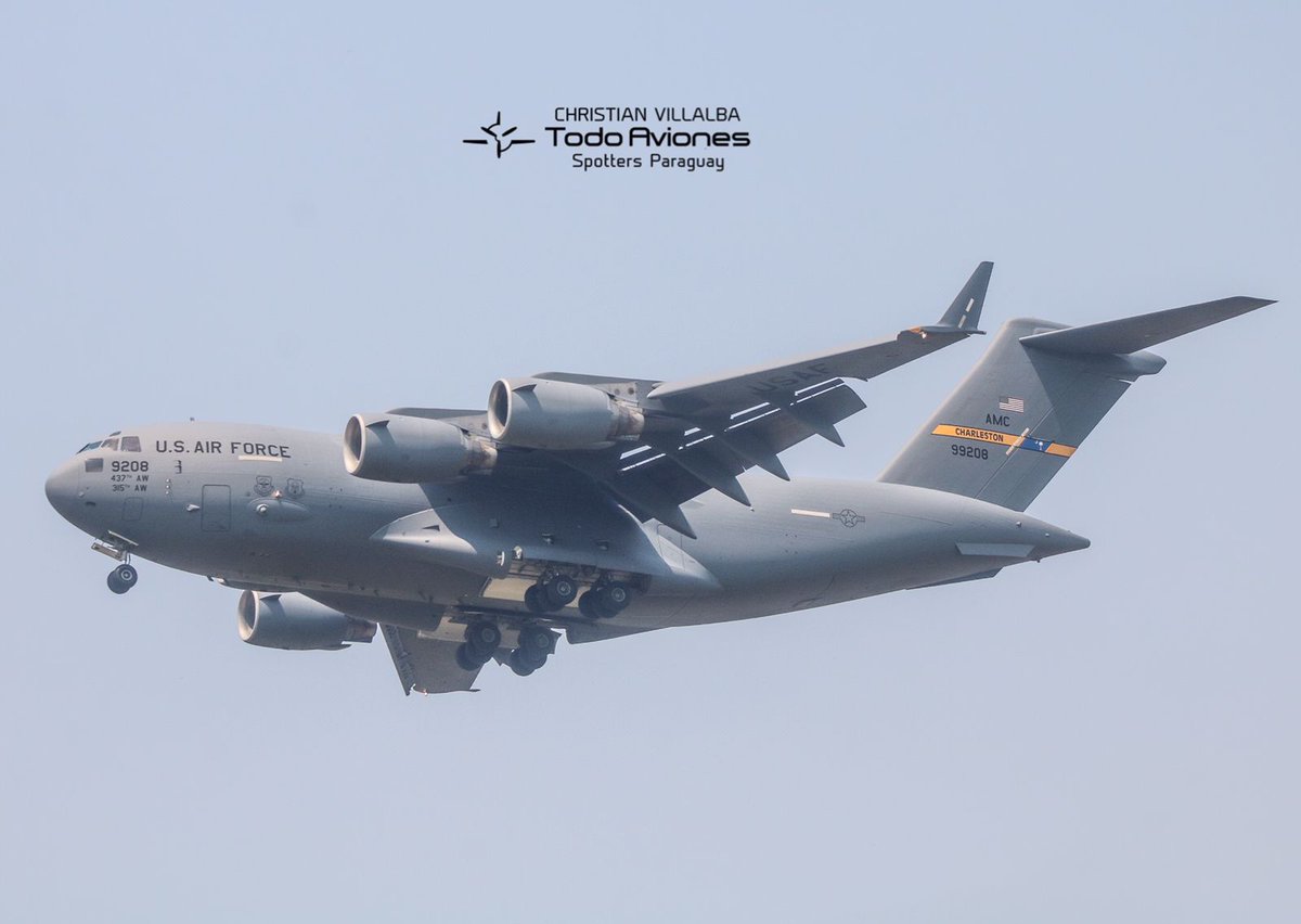 AvionesTodo's tweet photo. @USAF_ACC @USAFReserve  @BoeingDefense Globemaster III en aproximación al Aeropuerto Silvio Pettirossi hace unos momentos. @dinacpy @Spotters_Chile @ArgSpotters @SAirplanes @USAenEspanol @TorreElDorado @Desde_El_Patio @Transponder1200 @AviacinDefensa1 fotos by @christianspott2 https://t.co/IQFd7oXyDC
