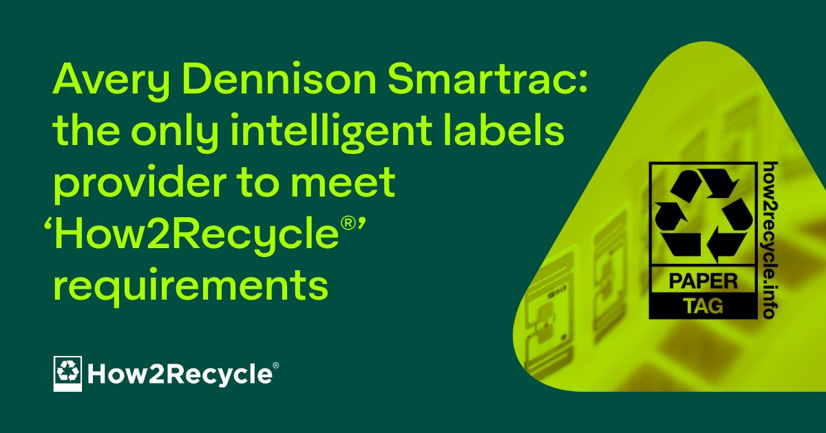 AveryDennison's tweet photo. Excited to announce that we have become the first and only #RFID label provider to receive the How2Recycle label for RFID paper hang tags. Read more: https://t.co/qmHER6Fu5a
#ADsustainability #recyclability #itemtagging @ADSmartrac https://t.co/Rys34Csf7n