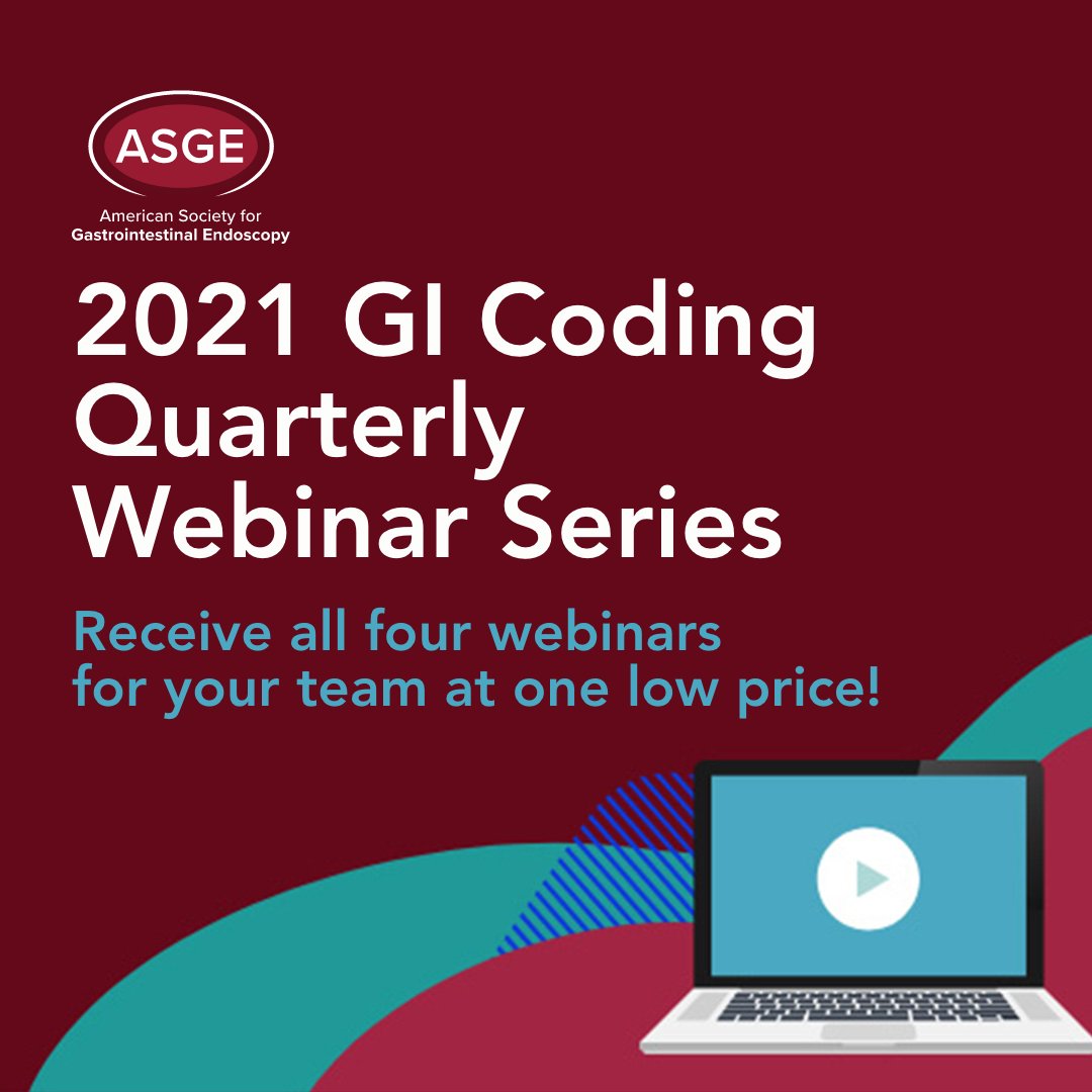 ASGEendoscopy's tweet photo. It’s not too late! Learn about 2021 ICD-10 Updates &amp; HCC/Risk Adjustment for Gastroenterology Practices tomorrow.  Part the Quarterly Coding Webinar series, register and get all four! https://t.co/fHv5RTI9S6 #GITwitter #GIEndoscopy #Endoscopy #gastroenterology #GICoding https://t.co/OrRy62HhPZ