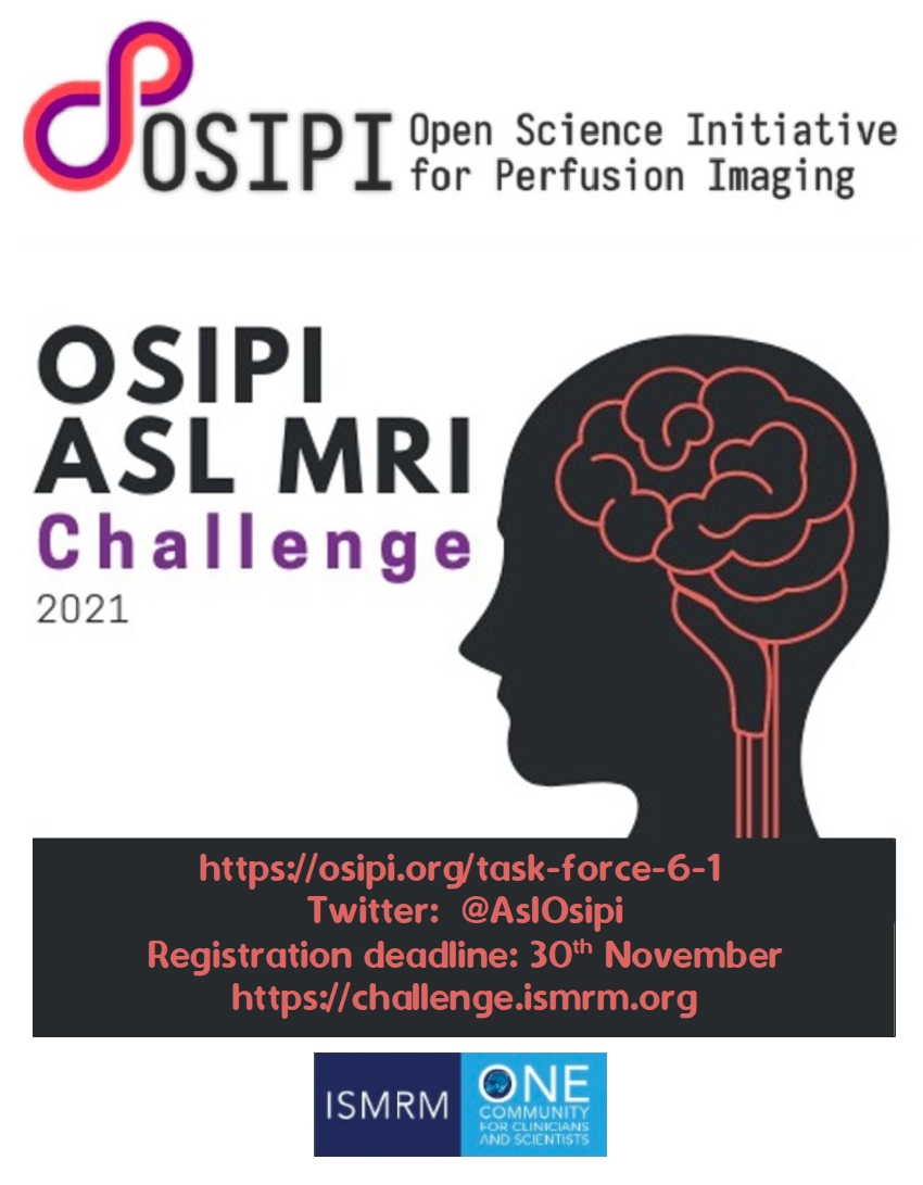 Are you an ASL-MRI enthusiast?

This is your chance to join the ASL MRI Challenge, show the world your best ASL data processing skills and why not to become the reigning ASL analysis champion? 

Info and registration: challenge.ismrm.org

<a href="/ISMRM/">ISMRM</a> <a href="/OHBM_Trainees/">OHBM Trainees</a> <a href="/OHBM/">OHBM</a> <a href="/ESMRMB/">ESMRMB</a>