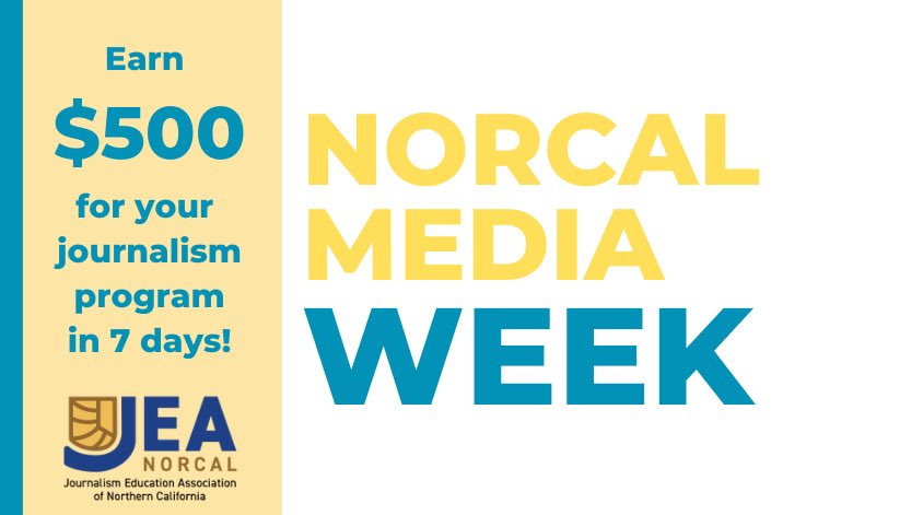 jeaNorCal's tweet photo. Looking for a way to boost students’ journalism skills and strengthen staff culture? JEANC has you covered. Introducing #NorCalMediaWeek. Check out the details and gear up for a week of activities, contests and rewards! https://t.co/4hbG9bmYaf https://t.co/qGTFx8XLR3