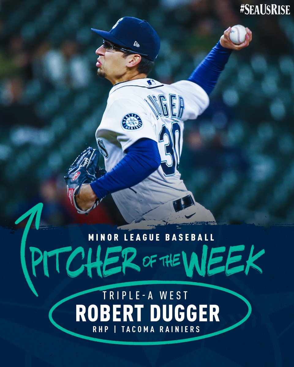 Congrats to <a href="/robert_dugger/">Robert Dugger</a> on winning Triple-A West Pitcher of the Week honors! 👏 #SeaUsRise