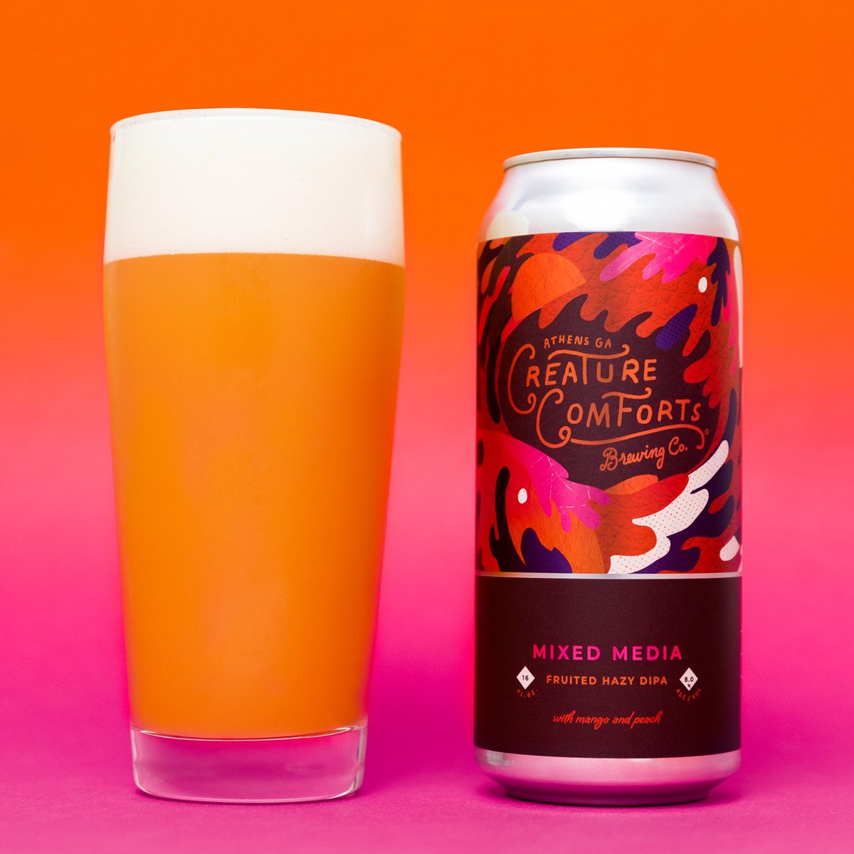 Mixed Media is a Fruited Double IPA brewed with Riwaka, Citra &amp; Idaho 7 hops that feature bright &amp; tropical notes. Juicy mangos &amp; peaches provide a perfect balance of hoppy and fruity flavors. Grab this limited release from our taproom before it's all gone!