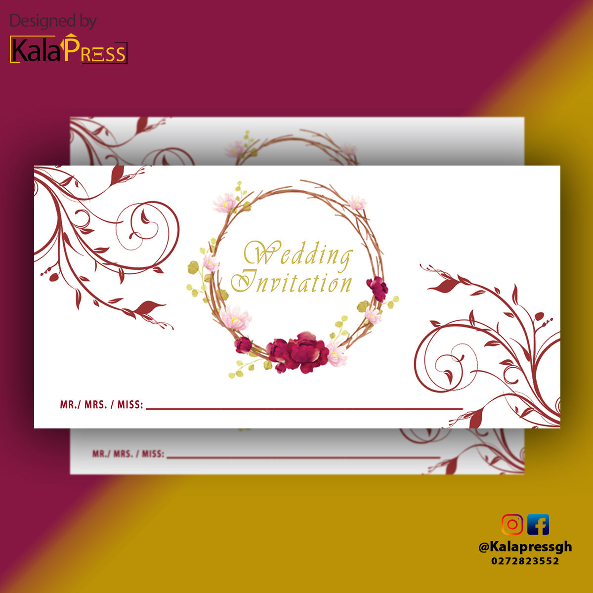 Wedding invitation card...

#Kalapressgh
#Sarkodie 
#burner 
#BBNaijia6 
#Top6 
#Biggie