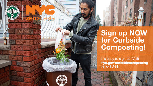 PetDecisions's tweet image. Curbside Composting is returning this fall! You can turn your food scraps/food-soiled paper/yard waste into compost or renewable energy by signing up. Sign-up now: nyc.gov/curbsidecompos… #makecompostnottrash