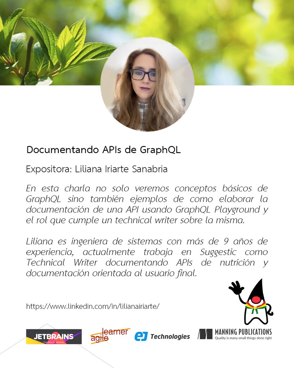 carfernandez16's tweet photo. Este miercoles 29 de Septiembre a partir de las 18:30 (GMT-4), en el @BolivianJUG, @superlilita nos estara hablando acerca de cómo documentar las APIs de GraphQL, link evento: https://t.co/ZIQ99JujwK
#GraphQL #GraphQLPlayground https://t.co/4AtWke20Sq