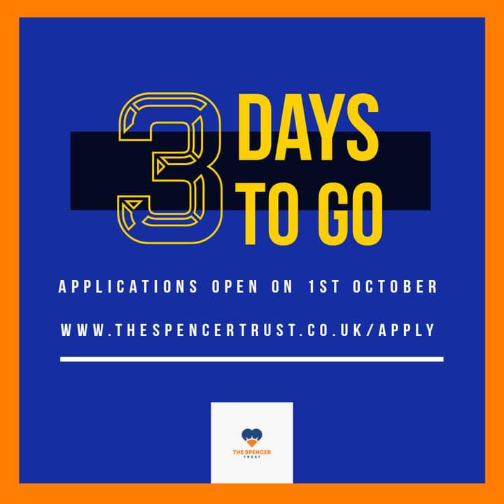 Only 3 days to go until applications for funding from The Spencer Trust open to charitable organisations. We can't wait to start reviewing applications and to tell you about the good causes your money has helped to support! #notts #nottingham #applications #lgbtq #lgbtcommunity