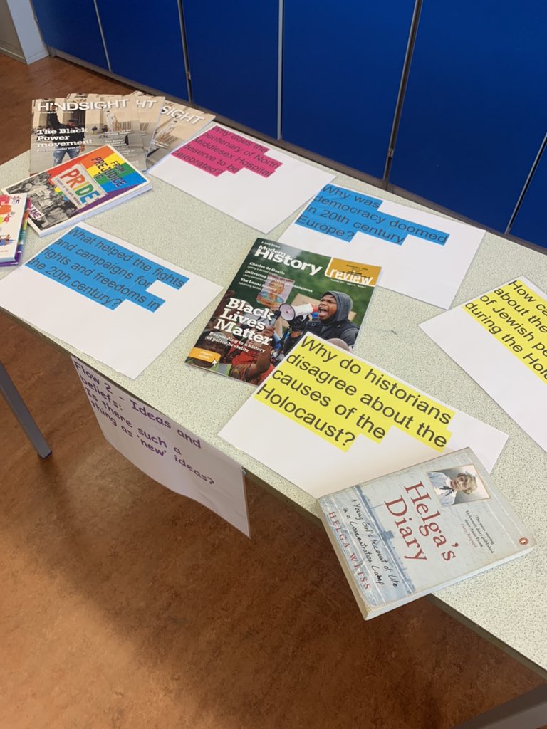 MsNMS_'s tweet photo. We also had a walking journey through our enquiries from Year 7 to Year 13. We displayed the academic books our curriculum is designed around, as well as student work. https://t.co/FZJRTQrG6R
