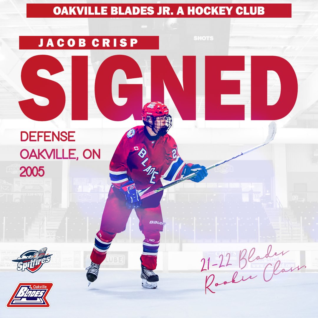 Oakville Blades on Twitter "We also defenceman Jacob Crisp