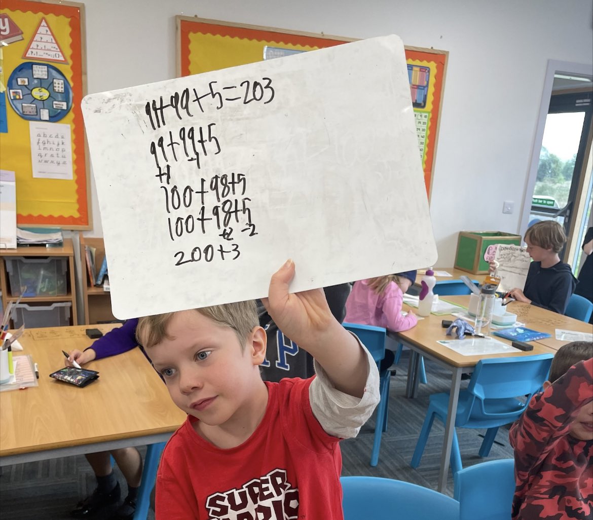 southdaleps's tweet photo. Primary 4/5 have been using the landmarking strategy to help them with addition. They enjoyed playing teach the Alien, involving showing another pupil how to carry out the strategy. Super work! 😊➕#SDmaths #Sdnumeracy @mathsweekscot https://t.co/J4YQIhQxXQ