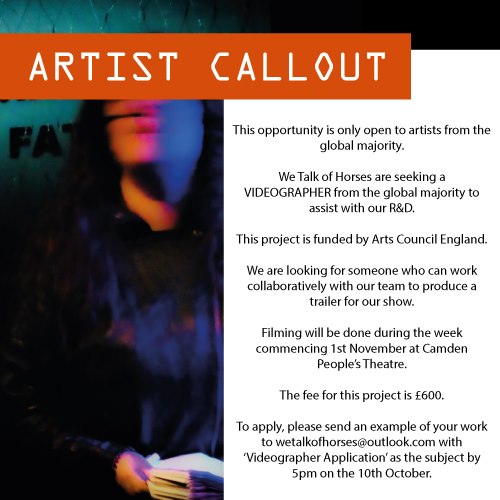 PAID OPPORTUNITY FOR A GLOBAL MAJORITY VIDEOGRAPHER

See below for details, or give us a shout if you need the info in a more accessible format 👇

Please share widely!