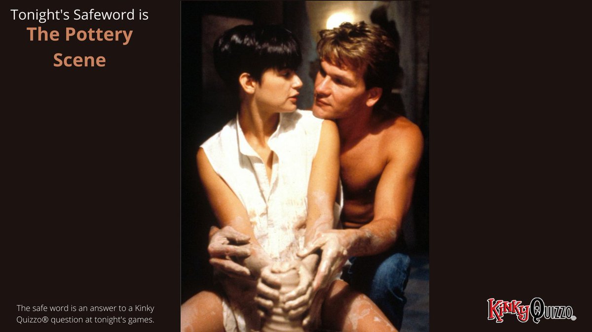 Use the SAFEWORD:
One of the answers at Kinky Quizzo® tonight is "The Pottery Scene".
Come out to play!
kinkyquizzo.com