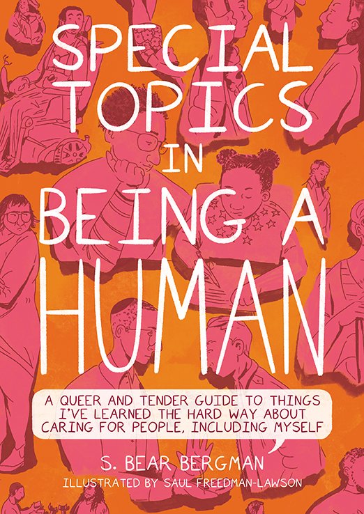 arsenalpulp's tweet photo. Friendly Dad advice &amp; Jewish bubbe wisdom filtered through a queer lens. SPECIAL TOPICS IN BEING A HUMAN by @sbearbergman is a big-hearted hug of a book that offers helpful counsel on break-ups, apologies, allyship &amp; big decisions. Art by @sfreedmanlawson
https://t.co/xytzimECUs https://t.co/9azs6Yc5dF