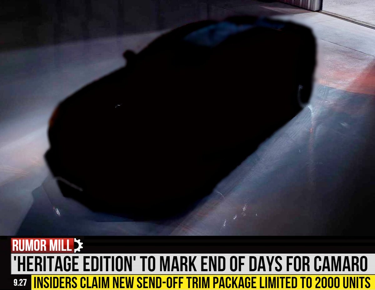According to insider sources, #Chevrolet has something big up there sleeve for the all but imminent demise of the beloved #Camaro. #WordOnTheStreet is a ‘Heritage Edition’ Camaro, limited to only 2000 units, will bow in 2024 as a last hoorah for the General’s pony car.