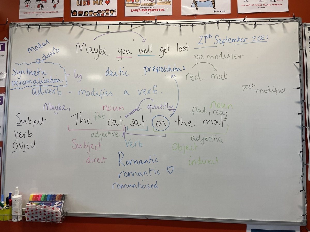 MissRichardsEng's tweet image. A Level teaching today made buying multi coloured board pens very worth it.