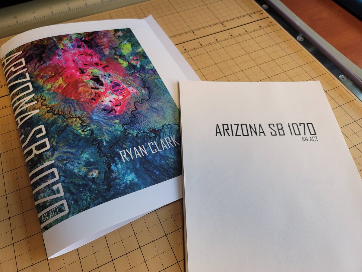 Downst8Legacies's tweet photo. Proofs for our latest book Arizona SB 1070: An Act by Ryan Clark, which uses #homophonictranslation to create #poetry transforming the language of the xenophobic, anti-immigrant law to create a space for dialogue &amp; compassion. The book will be available next month. @PubUnit_ISU https://t.co/K4xLcjrkYi