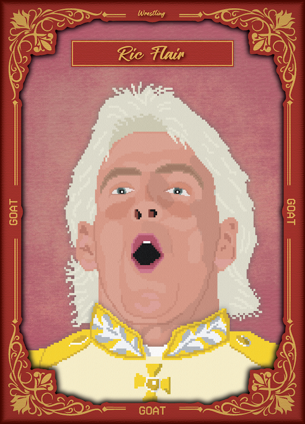 WOOOOOOOOOO! 
RIC FLAIR, the Nature Boy, is our next GOAT card, check it now! 
opensea.io/assets/0x495f9…