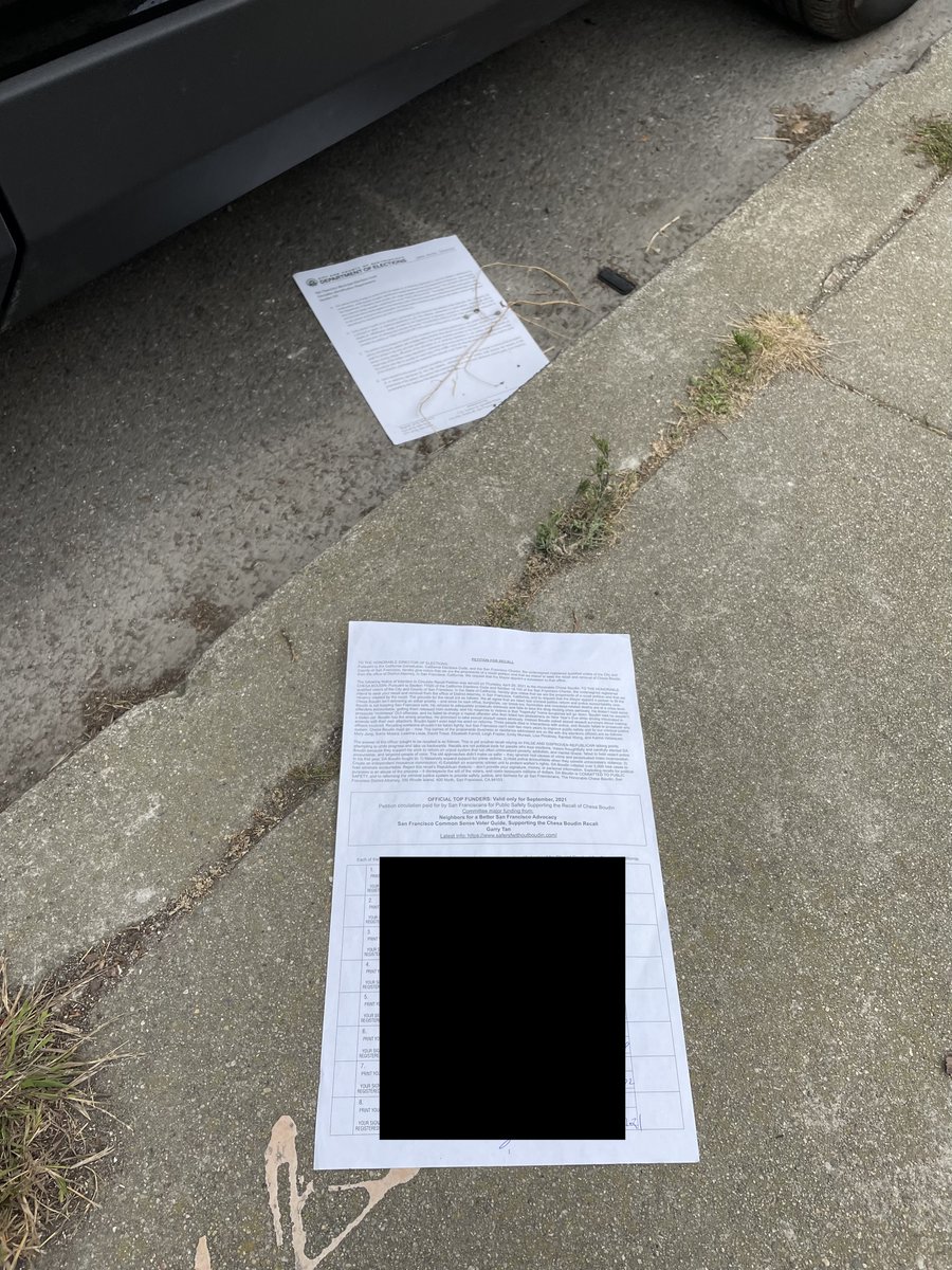 Petition recovered with signatures