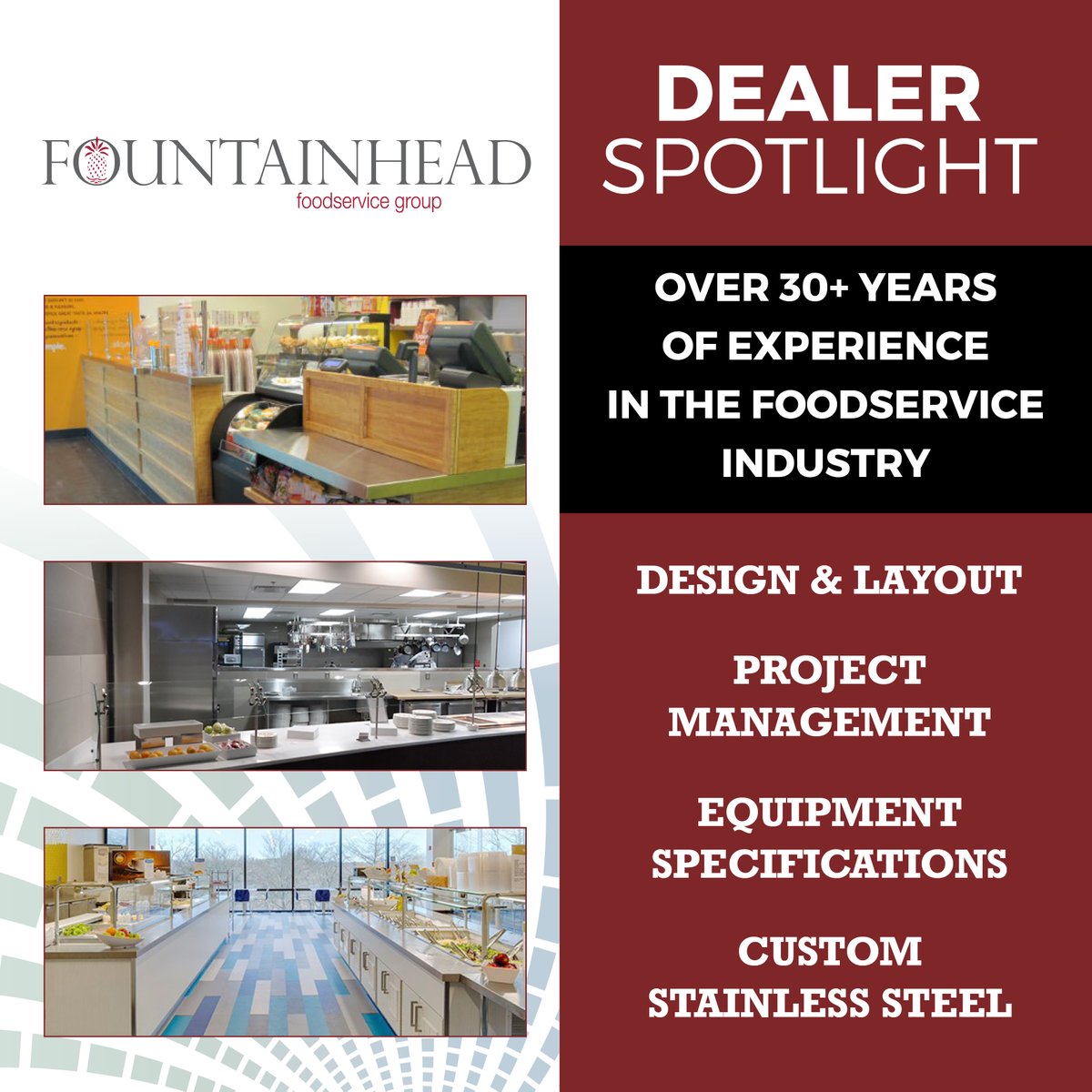 With extensive experience in projects of all sizes, our dealer Fountainhead Foodservice Group has had the privilege of working hand in hand with some of the premier foodservice consultants in the industry. For more info, visit their site: bit.ly/3icjnp4 #buylocal