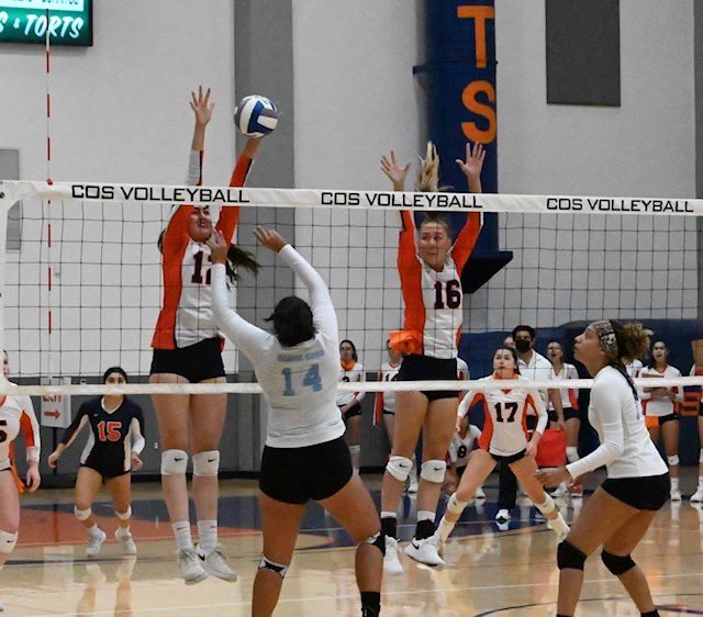 COSAthletics's tweet photo. COS Volleyball with 2 home matches this week! Wed at 6 vs Reedley  &amp; Friday at 6 vs @gopcpirates Masked fans are welcome. Go Giants!!! https://t.co/LwwZXTEzmt
