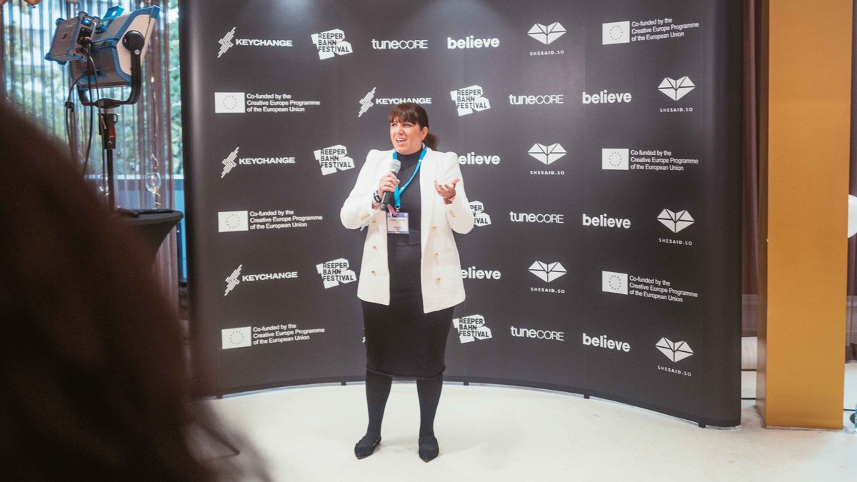 TuneCore's tweet photo. Reeperbahn Festival, that’s a wrap🙌From workshops to mentoring sessions, we are honored to have been a part of the Keychange Gender Equality Hub. With #betheKeyChange, we have committed to actively being part of a change. https://t.co/hgO7aeUCt9