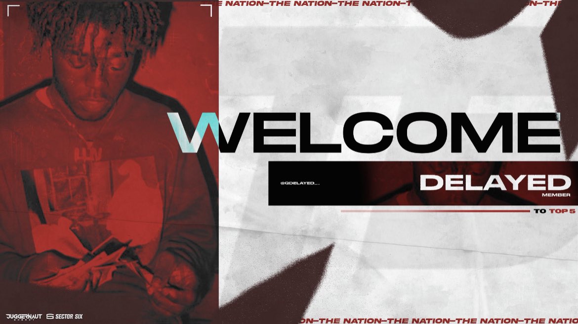 TheTop5N's tweet photo. Delayed, welcome to the best stage team in the community. #TheNation 🏛.  @qdelayed__ https://t.co/XVyqzpSb6z