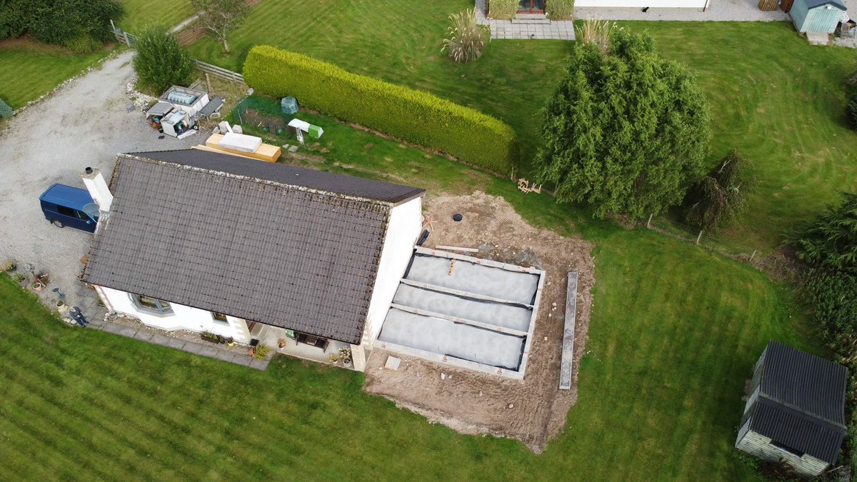 mi_architects's tweet photo. The summer has been extremely busy with many new projects starting off on the drawing board and on site.
Have been trying out the drone to chart progress of this small extension over the last few weeks by JJ Vass &amp; Sons Ltd. https://t.co/dFC7wgkqru