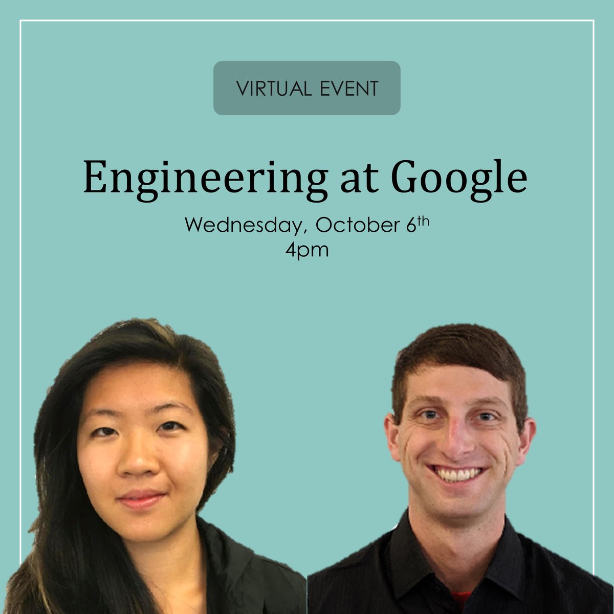 wise_tamu's tweet photo. NEXT WEDNESDAY! 10/6 @ 4pm

Join us for a presentation with Google Engineers to learn about their academic journey and get answers to your burning questions about how your degree could be used in your career!

To register, visit: https://t.co/089T9zPYkh https://t.co/NYtyMFQXsN